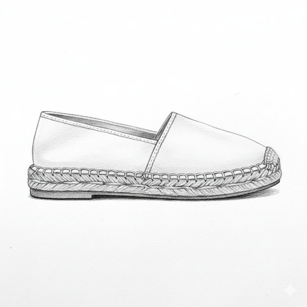 Strichzeichnung eines Espadrilles