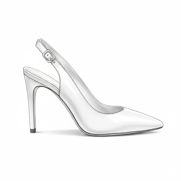 Strichzeichnung eines Sling-Pumps