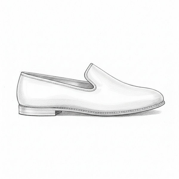 Strichzeichnung eines Slipper