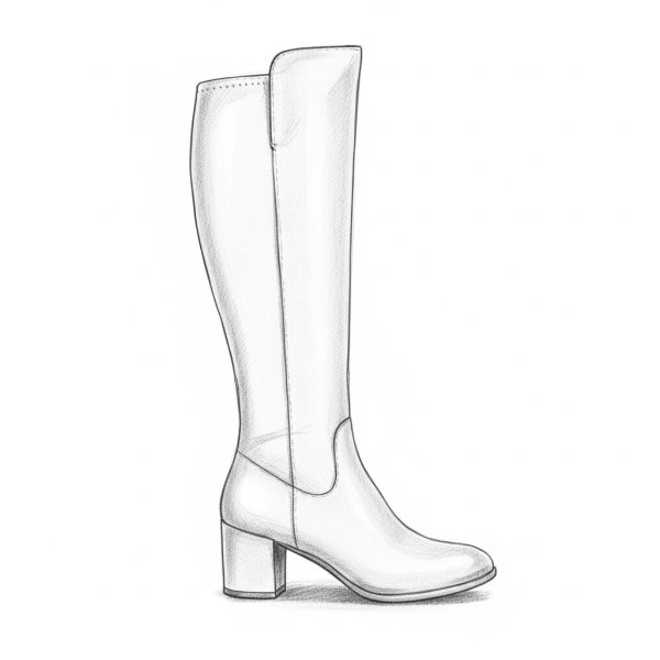 Strichzeichnung eines Stiefel